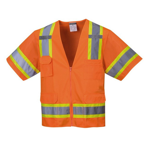 Portwest US373 Aurora Sleeved Hi-Vis Vest Orange