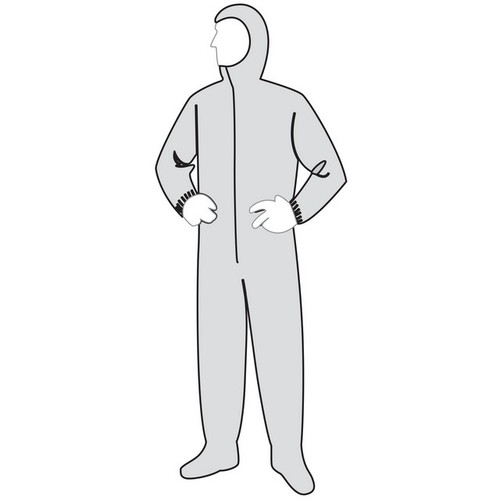 Liberty Safety 19122 ProGard Coverall  with Elastic Wrists & Ankles and Attached Hood & Boots