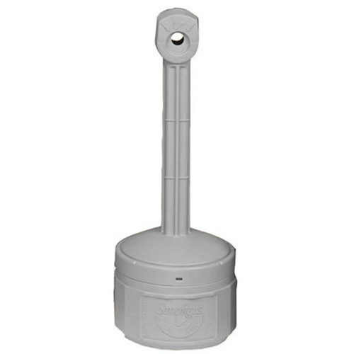 Justrite 26806 Personal Smoker's CeaseFire Outdoor Ashtray, 1 Gallon, Polyethylene Gray