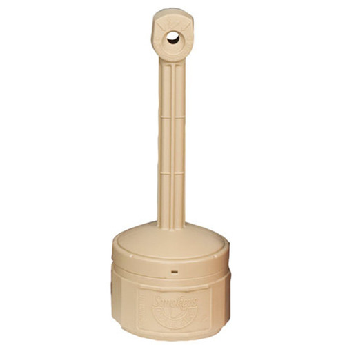 Justrite 26806B Personal Smoker's CeaseFire Outdoor Ashtray, 1 Gallon, Polyethylene Beige
