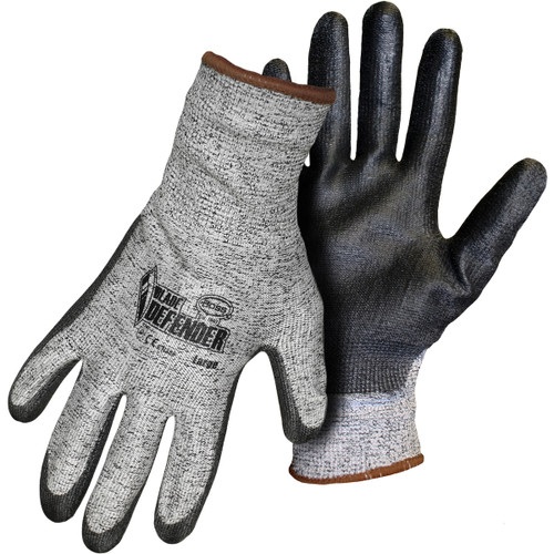 PIP 1PU4000 Blade Defender Seamless Knit HPPE Blended Glove with Polyurethane Coated Flat Grip on Palm & Fingers