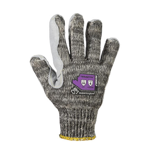 Superior Glove STAWLP TenActiv 7-Gauge ANSI A6 knit shell with Cowhide palm