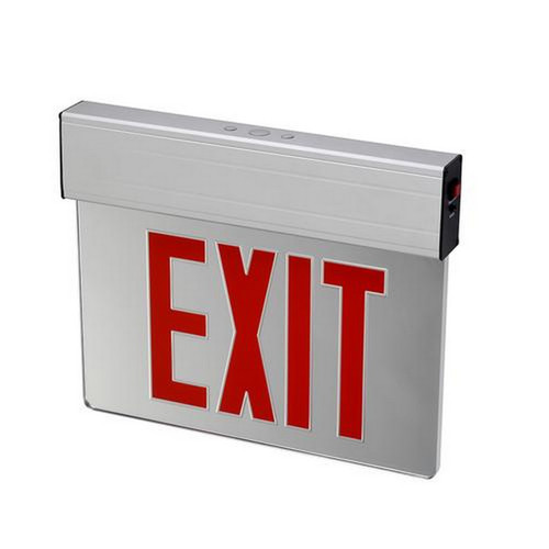 Beyond LED Technology 150819-1 LED Exit Light Edge Lit Red Double Side 90 Minutes Battery Backup 120-277V Removable Directional Indicators H3 Series Pack Of 2
