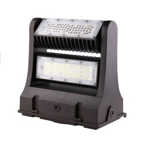 Beyond LED Technology 153594 LED Rotatable Wall Pack Wattage Adjustable 60W/40W/30W 3900 - 7800 Lumens 5000K Bronze Housing Wall Sconce UL & DLC Listed 5 Years Warranty
