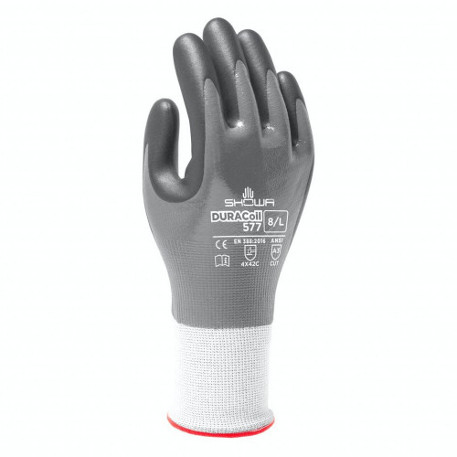 SHOWA S-TEX577 Fully Foam Nitrile Coated Cut Resistant Gloves with DURACoil wrapping technology