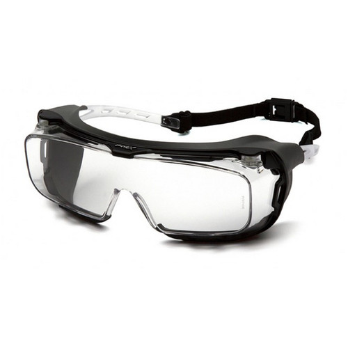 Pyramex Safety S9910STMRG Cappture - Clear Temples/Clear H2X Anti-fog with Rubber Gasket Safety Glasses
