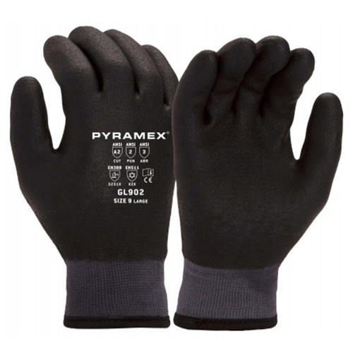 Pyramex Safety GL902 Insulated Dipped Gloves Cut Resistant A2 Gloves