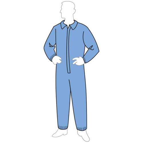 Liberty Safety 19125B APA Blue Coverall With Elastic Wrists & Ankles Progard