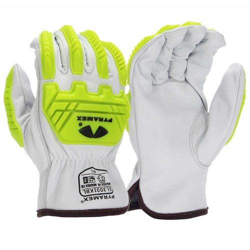 Pyramex GL3001KB Goatskin Leather Driver Gloves - TPR Impact