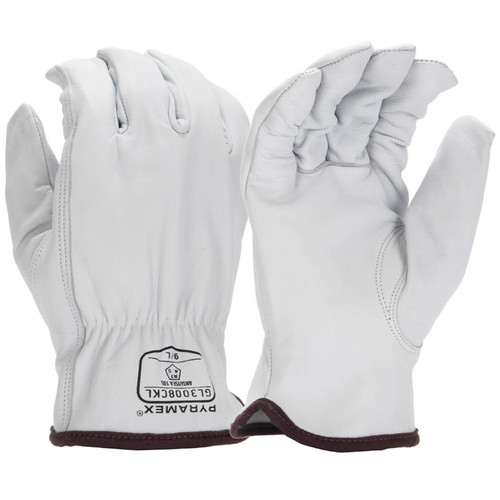 Pyramex GL3008CK Select Grain Goatskin Leather Driver Gloves with A7 HPPE Liner