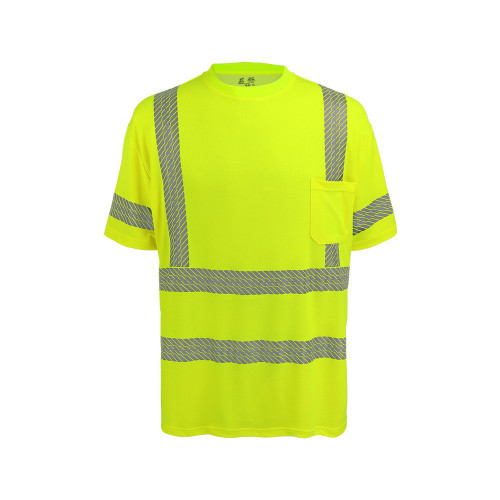 Global Glove GLO-217-S FrogWear HV Premium Self-Wicking Bamboo/Polyester Short-Sleeved Shirt