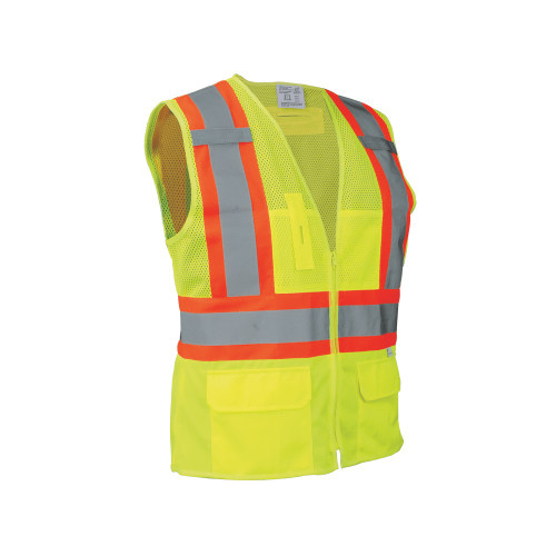 Global Glove GLO-W0037-S FrogWear HV Women's Fit High-Visibility Surveyors Safety Vest
