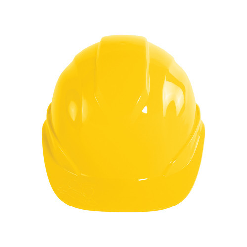 Global Glove HH-C2-Y Bullhead Safety Head Protection Yellow Unvented Cap Style Hard Hat With Six-Point Ratchet Suspension