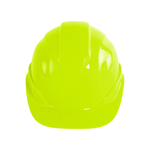 Global Glove HH-C2-YG Bullhead Safety Head Protection High-Visibility Yellow/Green Unvented Cap Style Hard Hat With Six-Point Ratchet Suspension