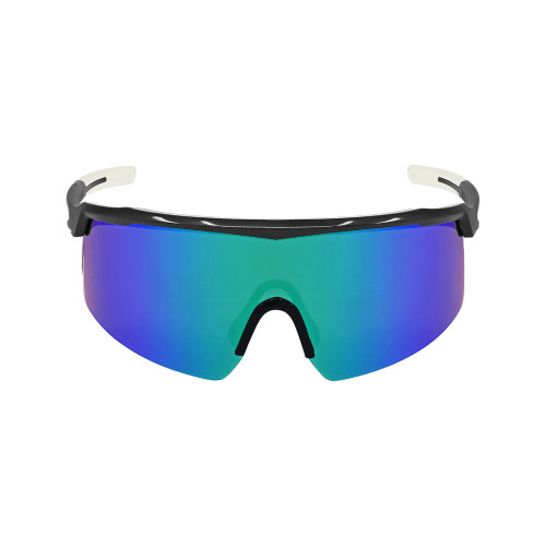 Bullhead Safety BH32916PFT - Whipray Green Mirror Performance Fog Technology Lens, Shiny Gray Frame Safety Glasses