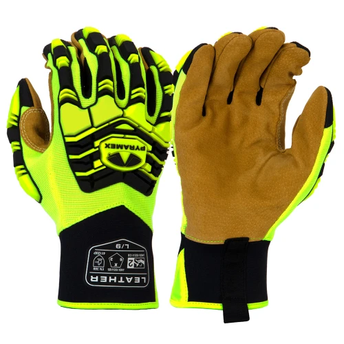 Pyramex Safety GL805HT High Impact TPR Leather Palm Gloves