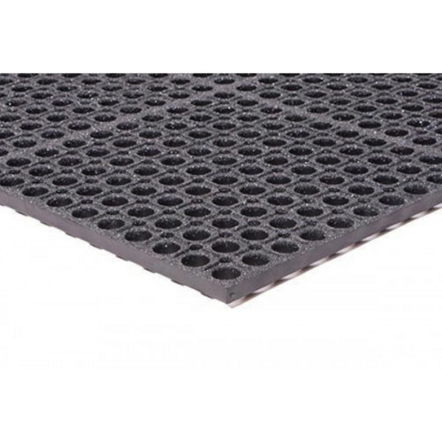 Apache Mills 39271092030000500 TruTread Grease Resistant Grit Tuff Black Mat - 3x5