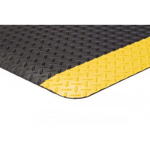 Apache Mills 39165090320000300 Supreme Diamond Foot Black-Yellow Mat - 2x3