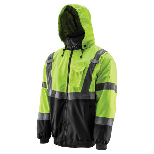 Lift Safety AVB-17HVKM Viz Pro Class 3 Bomber Jacket, Hi-Vis Yellow