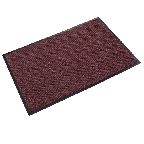 Crown Matting CN 0023BU Chevron 2'x3' Burgundy Entrance Matting