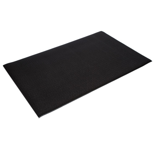 Crown Matting K4 0035BK Comfort-King 1/2 3'x5' Black Anti-Fatigue Matting