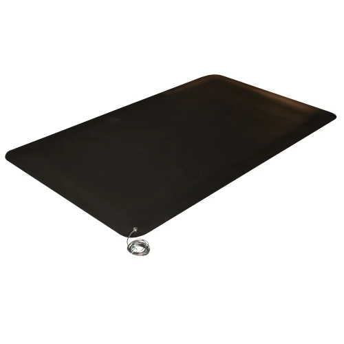 Crown Matting SN 0035BK Stat-Control 3'x5' Black Anti-Fatigue Matting