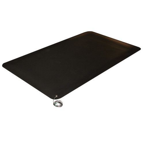 Crown Matting SNR0036BK-75 Stat-Control 3'x75' Black Rolled Matting