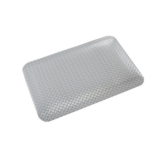 Crown Matting WDR1236GY-75 Workers-Delight Deck Plate 3'x75' Gray Anti-Fatigue Matting