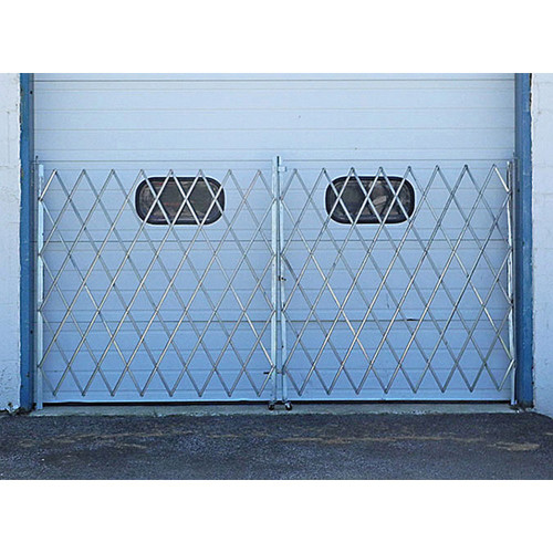 Illinois Engineered Products SECO665 Single Economy Folding Gate - 5' to 6' Wide, 6'6" Collapsed Height, 6' In-Use Height