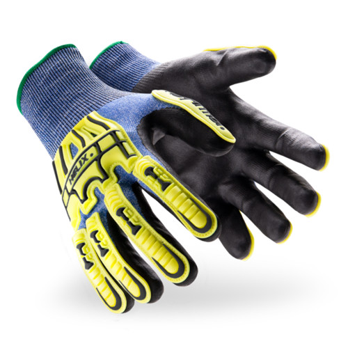 HexArmor 3016 Helix Knit with Impact Ultra Thin Foam Nitrile Palm Coating, ANSI A4