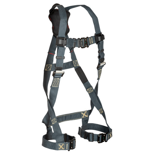 FallTech 7040 FT-Weld 1D Standard Non-Belted Full Body Harness, Quick Connect Buckle Leg Adjustment