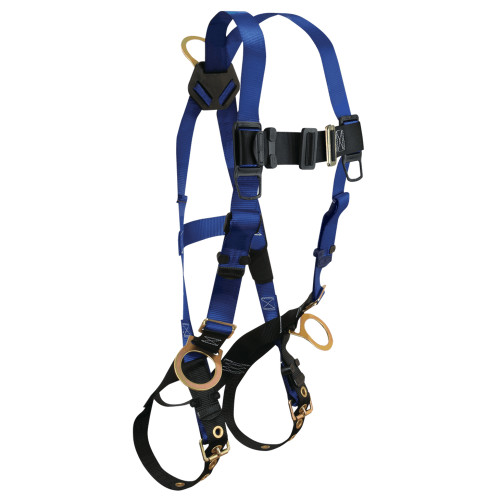 FallTech 7018 Contractor 3D Standard Non-belted Full Body Harness, Tongue Buckle Leg Adjustment