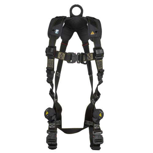 FallTech 7054BFD Arc Flash Nylon 2D Climbing Non-belted Full Body Harness, Overmolded Quick Connect Adjustments
