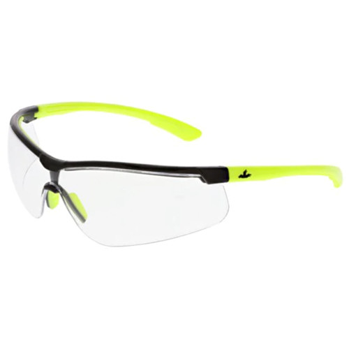 MCR Safety KD720PF420 Klondike KD7 Series Hi-Vis Lime Frame Clear Lens Safety Glasses