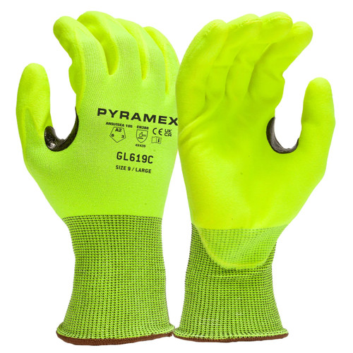 Pyramex Safety GL619C 18 Gauge HPPE Shell Micro-Foam Nitrile ANSI A2 Gloves