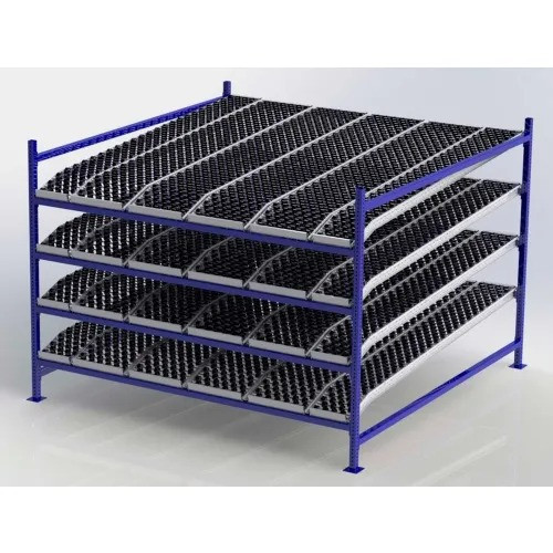 UNEX FC99SKW96964-S Flow Cell Presentation Gravity Rack Starter, 96"W x 96"D x 72"H