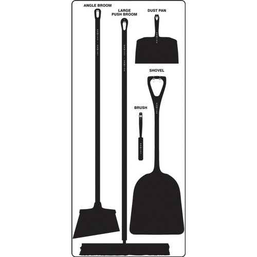 AccuformNMC PSB110WTBK Dry Zone Store-Boards Shadow Boards Accu-Shield White Black Board Only