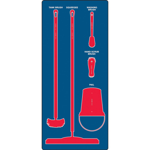 AccuformNMC PSB111BURD Wet Zone Store-Boards Shadow Boards Accu-Shield Blue Red Board Only