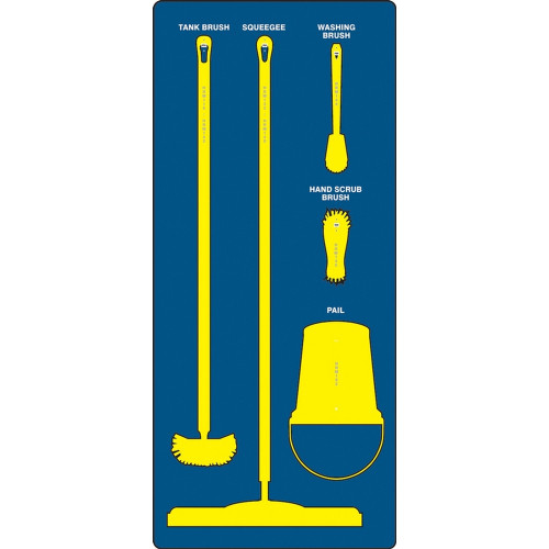AccuformNMC PSB111BUYL Wet Zone Store-Boards Shadow Boards Accu-Shield Blue Yellow Board Only