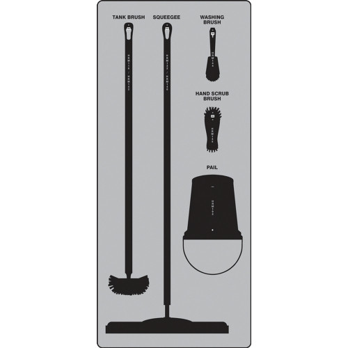 AccuformNMC PSB111GTBK Wet Zone Store-Boards Shadow Boards Accu-Shield Graphite Black Board Only