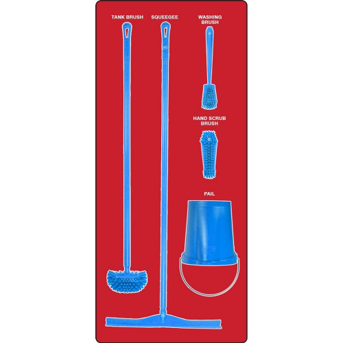 AccuformNMC PSB113RDBU Wet Zone Store-Boards Shadow Boards Accu-Shield Red Blue Combo Kit