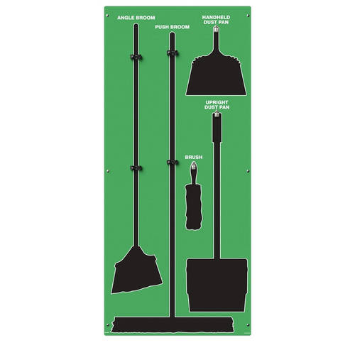 AccuformNMC PSB114GNBK Clean & Sweep Store-Boards Shadow Boards Accu-Shield Green Black Board Only