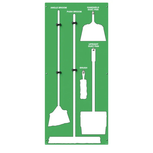 AccuformNMC PSB114GNWT Clean & Sweep Store-Boards Shadow Boards Accu-Shield Green White Board Only