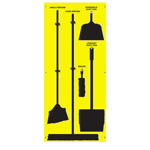 AccuformNMC PSB114YLBK Clean & Sweep Store-Boards Shadow Boards Accu-Shield Yellow Black Board Only