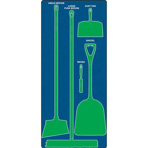 AccuformNMC PSB610BUGN Dry Zone Store-Boards Shadow Boards Max-Duty Aluminum Blue Green Board Only