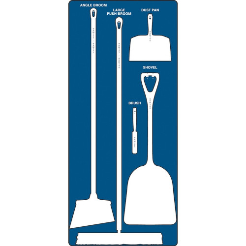 AccuformNMC PSB610BUWT Dry Zone Store-Boards Shadow Boards Max-Duty Aluminum Blue White Board Only