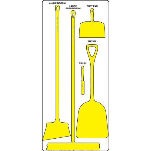 AccuformNMC PSB610WTYL Dry Zone Store-Boards Shadow Boards Max-Duty Aluminum White Yellow Board Only