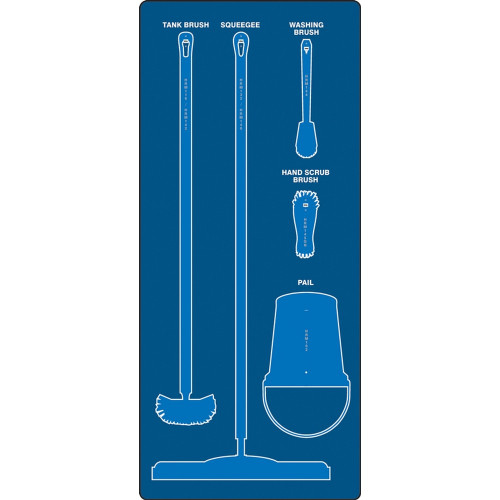 AccuformNMC PSB711BUBU Wet Zone Store-Boards Shadow Boards Ultra Aluma-Lite Blue Blue Board Only