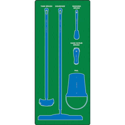 AccuformNMC PSB711GNBU Wet Zone Store-Boards Shadow Boards Ultra Aluma-Lite Green Blue Board Only