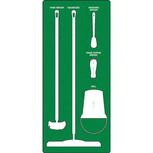 AccuformNMC PSB711GNWT Wet Zone Store-Boards Shadow Boards Ultra Aluma-Lite Green White Board Only